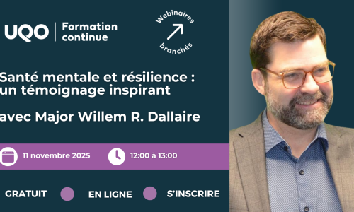 Photo du Major Willem Dallaire et invitation au Webinaire branché